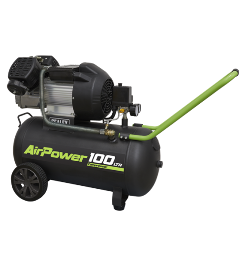 SEALEY SAC10030VE 100L V-Twin Direct Drive Air Compressor 3hp